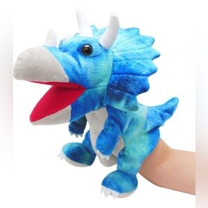 Just Qunseen Blue Triceratops Dinosaur Plush Stuffed Animal Toy Soft